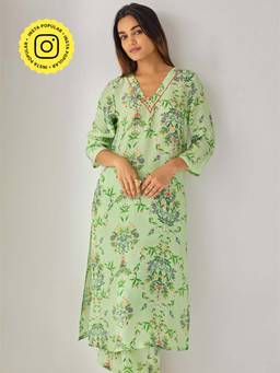 Ancestry - Meer V Neck Kurta
