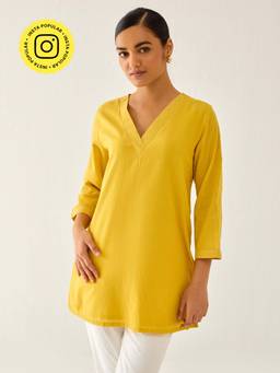 Ancestry - Yellow A Line Kurti