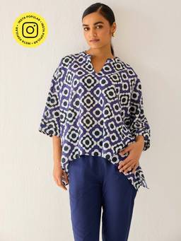 Ancestry - Navy Anti Fit Top