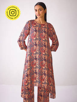 Ancestry - Red Printed Kurta