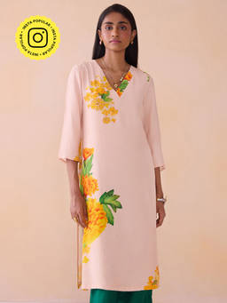Ancestry - Marigold Printed Straight Kurta