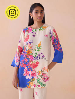 Ancestry - Tropical Escape Printed Short Kurti