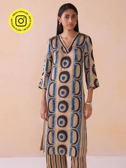 Ancestry - Ajrak Printed Straight Kurta