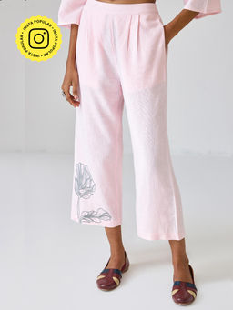 Ancestry - Pink Embroidered Co-Ord Pant