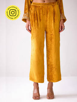 Ancestry - Masakkali Mustard Velvet Pant