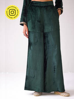 Ancestry - Masakkali Green Velvet Sharara