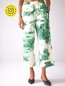 Ancestry - Green Forest Inspired Printed Pants