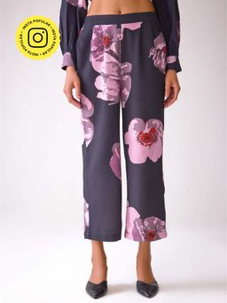 Ancestry - Black Floral Printed Pants