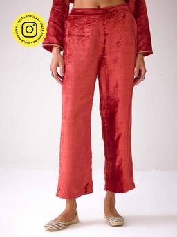 Ancestry - Masakkali Red Velvet Pants