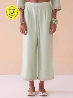 Ancestry - Noor Sage Green Straight Pants