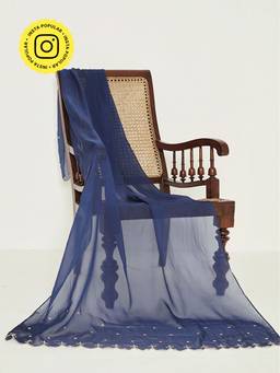 Ancestry - Blue Embroidered Dupatta