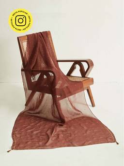 Ancestry - Brown Embroidered Dupatta