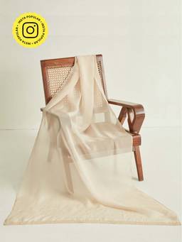 Ancestry - Peach Embroidered Dupatta