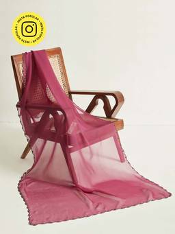 Ancestry - Wine Embroidered Dupatta