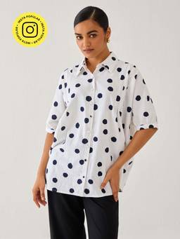 Ancestry - White Polka Dots Anti Fit Shirt