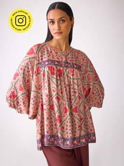Ancestry - Floral Brown Top