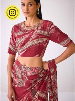 Ancestry - Paisley Route Wine Crop Top