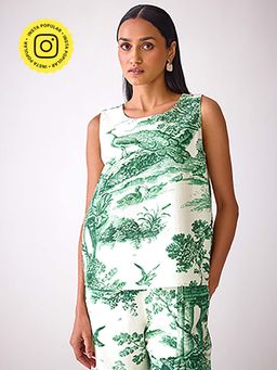 Ancestry - Forest Green Sleeveless Top