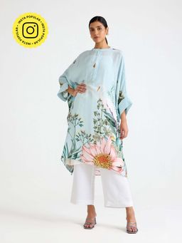 Ancestry - Blue Floral Printed Kaftan