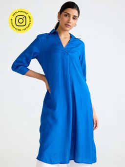 Ancestry - Blue Collared Kurta