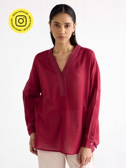 Ancestry - V Neck Short Kurti