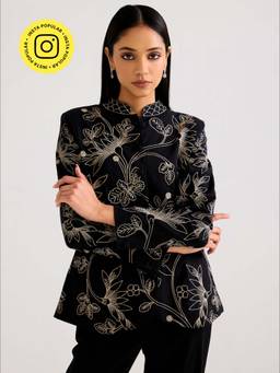 Ancestry - Black Embroidered Jacket
