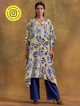 Ancestry - Beige Mosaic Printed Kaftan