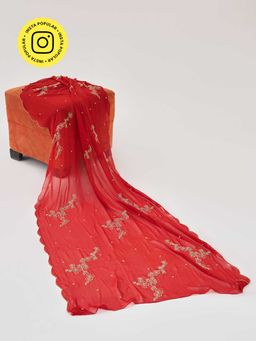 Ancestry - Chinoiserie Red Dupatta