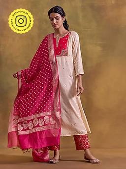 Ancestry - Inayat Brocade Pink Dupatta