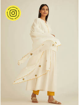 Ancestry - Ujjwala Dupatta With Scalloped Edges