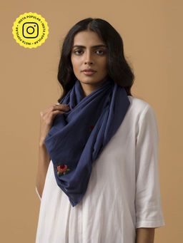 Ancestry - Blue Rossa French Knot Scarf
