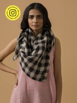 Ancestry - Monochrome Tic Tac Toe Scarf