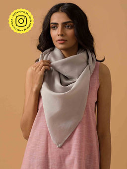 Ancestry - Everyday Button Detail Chanderi Scarf