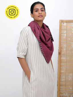Ancestry - Wine Cotton Scarf