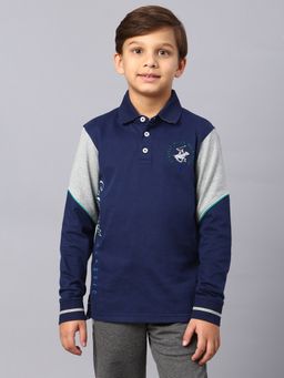 Beverly Hills Polo Club - On The Edge Rugby Polo T-Shirt Navy Blue