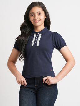 Beverly Hills Polo Club - LACY PLACKET Polo T-Shirt-Blue