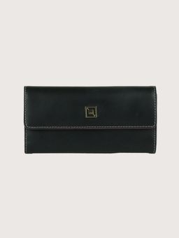 LODIS - Black Audrey Large Flap Leather Wallets With Card Cases