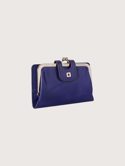 LODIS - Blue Kate Framed Leather Wallets With Card Cases