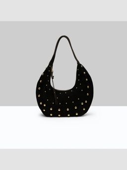 LODIS - Black Star Hobo Leather Handbag