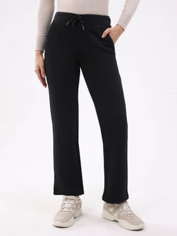 Global Republic - Black Cotton Blend Solid Pant