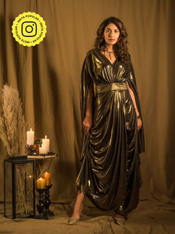 House of Fett - Le Bain Gold Metallic Gown