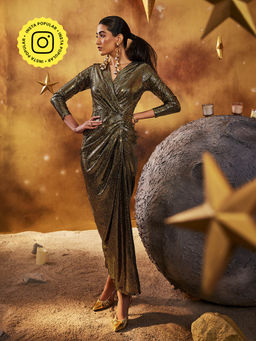 House of Fett - Black & Gold Astral Gown