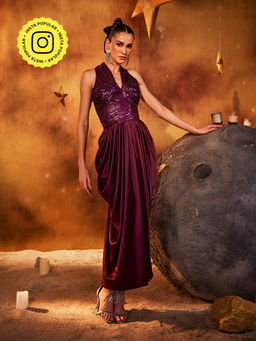House of Fett - Purple Galactic Queen Gown