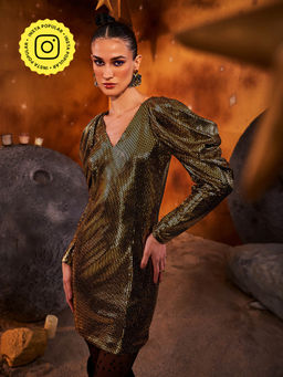 House of Fett - Gold Eclectic Dress