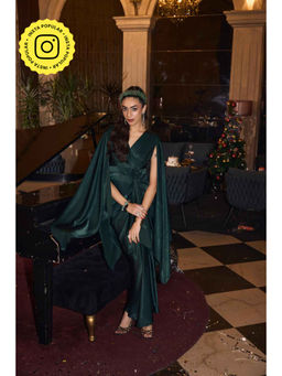 House of Fett - Forest Fire Satin Drape Gown