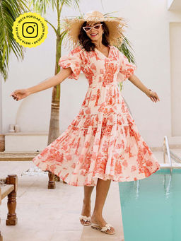 House of Fett - Corsica Printed Midi Dress