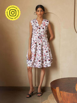 House of Fett - Hibachi Pleated White Dress