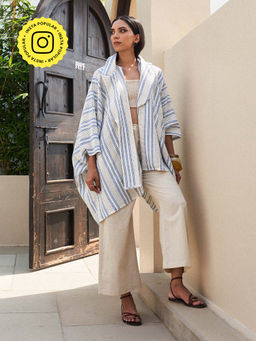 House of Fett - Stripe Crochet Multi-Color Top with Pant and Jacket