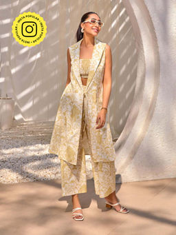 House of Fett - Adele Paris Printed Yellow Pant
