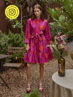 House of Fett - Wonka Polka Tiered Dress - Purple